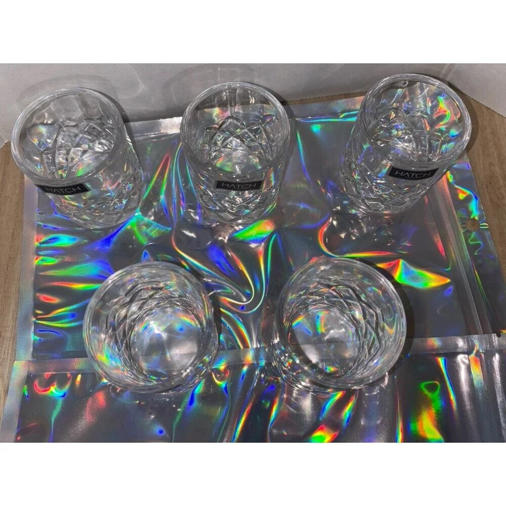 New Hatch Crystal shot glasses set of 5 2.5oz  Shannon by Godinger